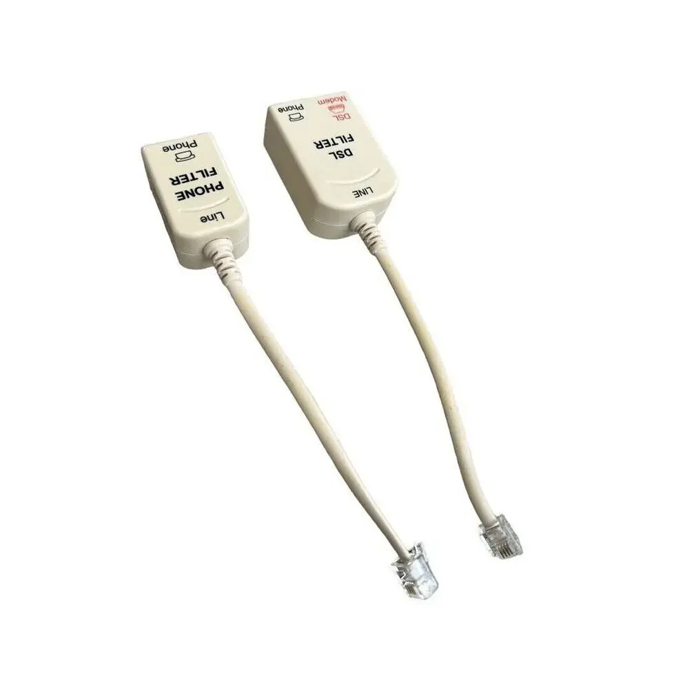 In-line DSL Noise Filter With Splitter and Single Noise Filter For Phone Fax An